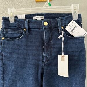 Good American High Rise Dark Blue Jeans